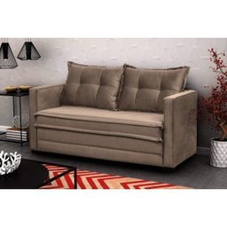 Sofá Cama 2 Lugares Suede Londres  - 1