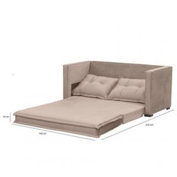Sofá Cama 2 Lugares Suede Londres  - 5