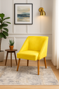 Ver imagem 1 de Cadeira Decorativa Liz Suede Amarelo para Sala Salão Recepção