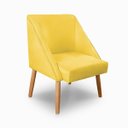 Ver imagem 4 de Cadeira Decorativa Liz Suede Amarelo para Sala Salão Recepção