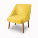 Ver imagem 3 de Cadeira Decorativa Liz Suede Amarelo para Sala Salão Recepção