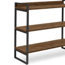 Ver imagem 3 de Buffet Estilo Industrial 90cm 3 Prateleiras Aço Preto e Amadeirado Marrom