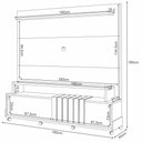 Ver imagem 4 de Estante Painel para Tv 65 Pol 180cm 2 Portas Cloe H01 Off White/cinamomo - Mpozenato