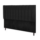 Ver imagem 1 de Cabeceira Estofada Cama Box Queen 160cm Chiara Suede Preto