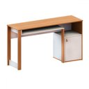 Ver imagem 2 de Mesa Escrivaninha Versa Home Telasul 1 Porta Freijó /branco - Telasul