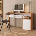 Ver imagem 1 de Mesa Escrivaninha Versa Home Telasul 1 Porta Freijó /branco - Telasul