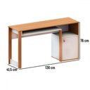Ver imagem 4 de Mesa Escrivaninha Versa Home Telasul 1 Porta Freijó /branco - Telasul