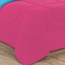 Ver imagem 3 de Kit Edredom + Jogo de Lençol Malha 100% Algodão Gran Moratta 6 Peças Queen - Pink -azul Turquesa