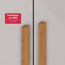 Ver imagem 3 de Guarda Roupa Casal 6 Portas Easy Slim Amendoa Clean-Off White