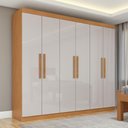 Ver imagem 1 de Guarda Roupa Casal 6 Portas Easy Slim Amendoa Clean-Off White