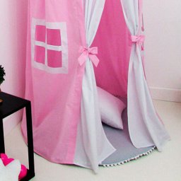 Kit 4 Peças Tenda Cabaninha de Teto Casinha de Boneca com Tapete e Almofada - 3