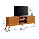 Ver imagem 5 de Rack Bancada King para Tv até 65 Polegadas 1.80cm Edn:cedro Ripado 3d