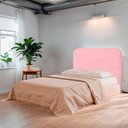 Ver imagem 3 de Cabeceira Casal Estofada para Cama Box Lizza Veludo Cor Rosa Bebe