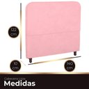 Ver imagem 5 de Cabeceira Casal Estofada para Cama Box Lizza Veludo Cor Rosa Bebe