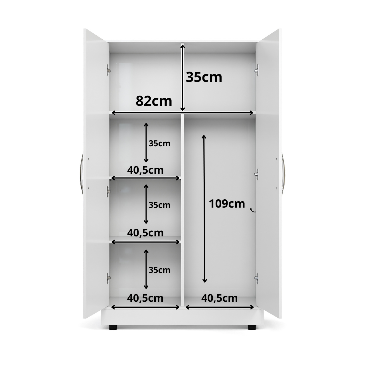 Armário Multiuso Any Lavanderia Mdf 2 Portas Prateleiras Ajustáveis:branco - 6