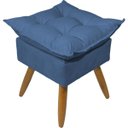 Ver imagem 6 de Kit 2 Poltronas Decorativa e 2 Puffs para Sala Recepção Manicure Consultório Quarto Tecido Suede