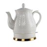 Chaleira Elétrica em Porcelana Elegance Branco Decorada 127v 1,5 Litro - 1