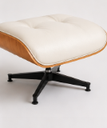 Ver imagem 6 de Poltrona Charles Eames com Puff - Freijó em Couro Off White