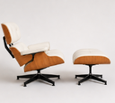 Ver imagem 4 de Poltrona Charles Eames com Puff - Freijó em Couro Off White