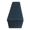 Ver imagem 5 de Calçadeira Recamier Baú Queen 1,60m Holanda Suede Azul Marinho - Pallazio