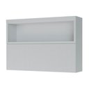Ver imagem 1 de Armário Aéreo Cozinha Modulado Marquesa C/ Nicho e 1 Porta Basculante Ripada 120cm Branco - Nesher