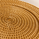 Ver imagem 6 de Kit 6 Sousplat Estilo Rattan Dourado 33cm Polipropileno