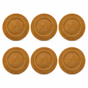Ver imagem 5 de Kit 6 Sousplat Estilo Rattan Dourado 33cm Polipropileno