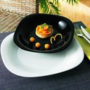 Ver imagem 2 de Jogo 24 Pratos Rasos Lyor Vidro Opalino 19cm Entradas Sobremesas e Aperitivos Carine Black