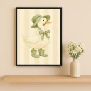 Ver imagem 1 de Quadro Infantil Country Patinha 33x24cm Mold Preta Vidro
