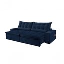Ver imagem 1 de Sofá Montebello Retrátil e Reclinável 250cm com Pillow e Molas Ensacadas - Azul