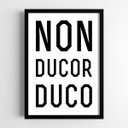 Ver imagem 1 de Quadro Decorativo de São Paulo Non ducor duco - Preta - 30x21cm (A4)