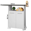 Ver imagem 3 de Tábua de Passar Roupa Melissa 2 Portas Nicioli - Branco