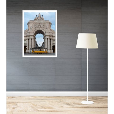 Quadro Decorativo Lisboa Portugal Bondinho - 70x50cm:moldura Preta
