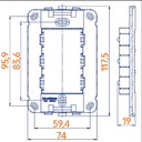 Ver imagem 2 de Conjunto Módulo Variador de Velocidade ou Luminosidade 4x2 B3 Margirius