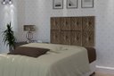 Ver imagem 1 de Painel de Cama Box Botão Solteiro 0,90 Elegance Cor Marrom - Comprar Moveis em Casa