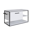 Ver imagem 3 de Gabinete Suspenso para Banheiro Estilo Industrial 80cm sem Cuba P1007 Branco