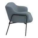Ver imagem 3 de Sofá Namoradeira 02 Lugares 130cm Jade Base Preto Bouclé Azul Claro - Nexta Casa