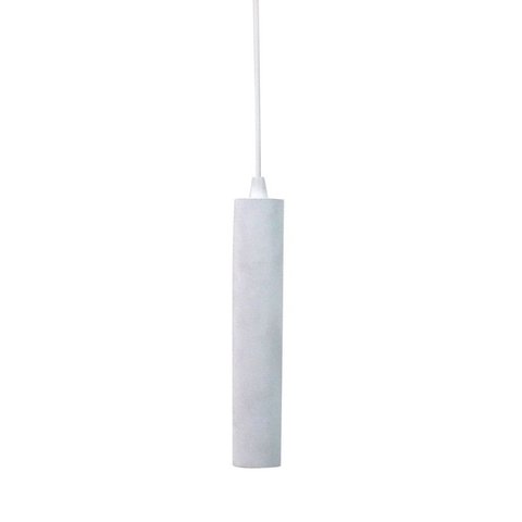Pendente Tubo Cilindro Branco Alumínio Balcão Cozinha Mr11 + Lâmpada Led 3000k Bivolt