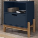 Ver imagem 2 de Mesa de Cabeceira 1 Gaveta 004015 Azul Cobalto Dcasa