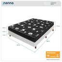 Ver imagem 3 de Cama Box Branca + Colchão Viúva Castelar Preto Espuma D33 Bordado 128x188x57cm