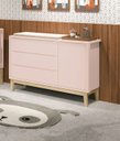 Ver imagem 2 de Cômoda Sapateira Classic New Rosa Fosco com Natural - MoveisAqui