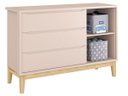Ver imagem 5 de Cômoda Sapateira Classic New Rosa Fosco com Natural - MoveisAqui