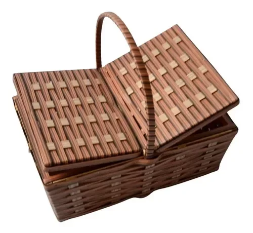 CESTA PIQUENIQUE DE FIBRA SINTÉTICA 30x20x13 INDIANO - 1