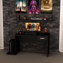 Ver imagem 1 de Mesa para Computador Gamer 1 Gaveta 1200x600 Netmobil - Preto