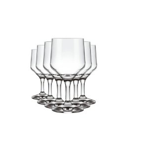 Jogo 6 Taças Água/Vinho Buffet SM 300ml Vidro Nadir Figueiredo (J700)