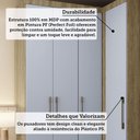 Ver imagem 5 de Guarda Roupas Modulado de Canto Reto 2 Peças com 4 Portas Paris Luciane Móveis