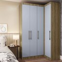 Ver imagem 1 de Guarda Roupas Modulado de Canto Reto 2 Peças com 4 Portas Paris Luciane Móveis