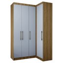 Ver imagem 3 de Guarda Roupas Modulado de Canto Reto 2 Peças com 4 Portas Paris Luciane Móveis