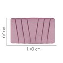 Ver imagem 2 de Painel Cabeceira Estofada Bélgica 140cm Cama Box Casal Veludo Rosa Bebe- Mabe Magazine
