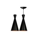 Ver imagem 1 de Kit 2 Luminária Pendente Cone Venturi Preto Fosco / Cobre